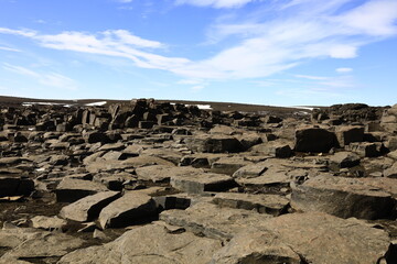 View on a mountain in the Northeastern Region of Iceland