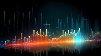 Stock market abstract background, economic and infographic concept