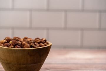 bowl with hazelnuts
