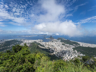 Guanabara Bay and Sugar Loaf from Mirante Dona Marta. Rio de Janeiro, Brazil