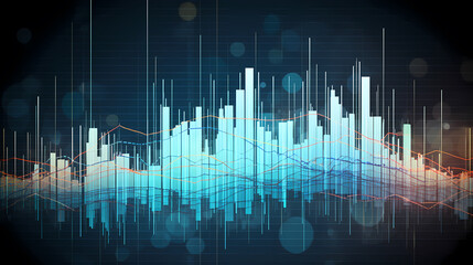 Stock market abstract background, economic and infographic concept