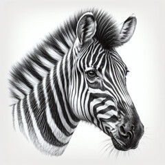 Fototapeta na wymiar Zebra head sketch