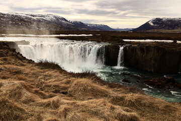 Goðafoss is a waterfall in northern Iceland