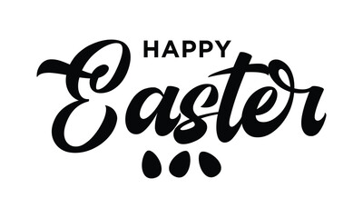 Vector happy easter typography background vector illustration	
