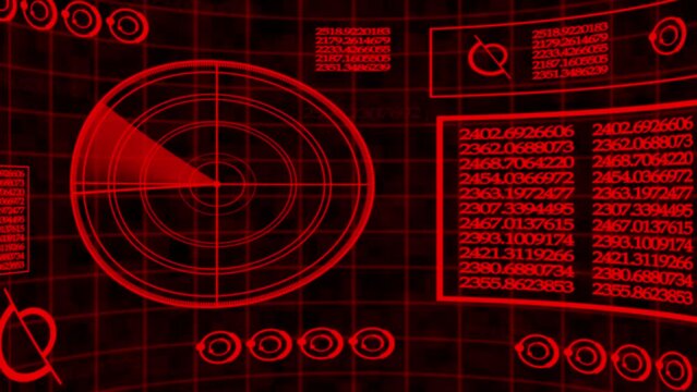 A futuristic HUD digital interface with a digital world map, as well as trackers, data, a scanning and analysis system.
