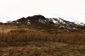 View on a mountain in the Northeastern Region of Iceland