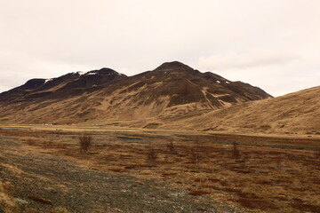 View on a mountain in the Northwestern Region of Iceland