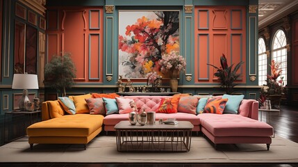 Embrace The Maximalist Aesthetic With Bold Patterns And Curated Collections Wall Mural