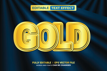 Golden text effect. Editable font style
