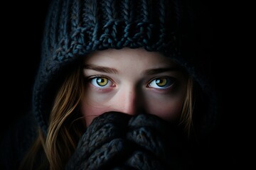 Authentic raw emotions. Portraits of people facing difficult or stressful situations