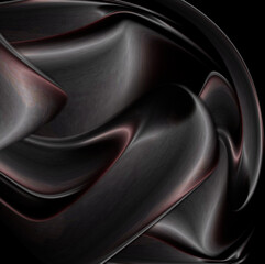 Satin folds beautiful 3d shape decorative illustration graphic art 