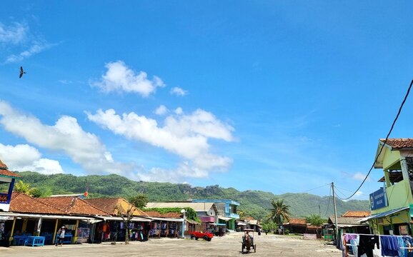 view of Parangtritis Beach in the morning