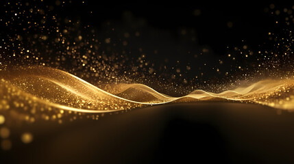 Fototapeta na wymiar 3D golden luxury elements for award ceremony background and podium