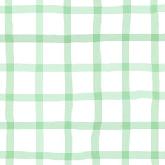 Light Green Plaid Hand Drawn Background Pattern Overlay