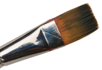 Art brush for oil paints with brown bristles