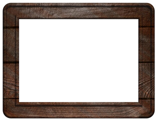 Old brown wooden frame for paintings and photos