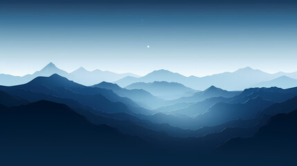 Fototapeta premium Stunning mountains, panoramic peaks PPT background