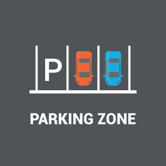 vector illustration of a car parking sign.