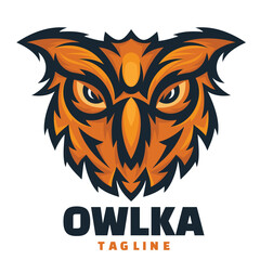 owl bird character logo mascot