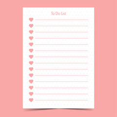 Minimalist list to do  template