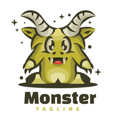 monster cartoon character logo