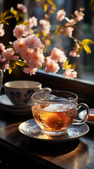 Elegant Infusion: Tea Amongst the Blossoms