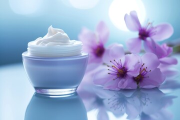 Skincare day cream cream, antiaging wellness treatment nose. Body care sensitive skin care. Treatment turmeric extract powder jar mockup. deep cleansing package soap foam pot