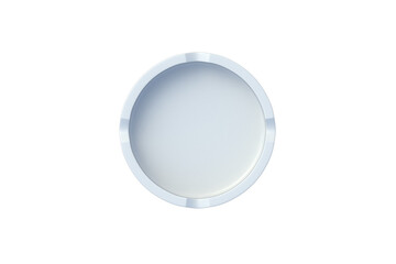 Ashtray isolated on white background. Top view. 3d render