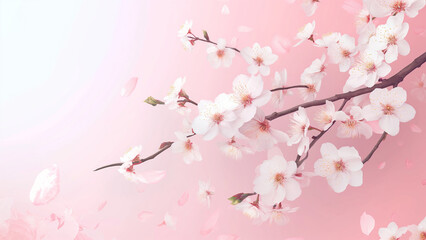 Obraz na płótnie Canvas Minimalist Blossom: Lone Blossom Beauty Series