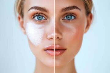 Skincare eye pad cream, antiaging wellness treatment revitalizing mask. Body care pore minimizing mask. Treatment cosmetic powder jar mockup. minimalist package soap foam pot
