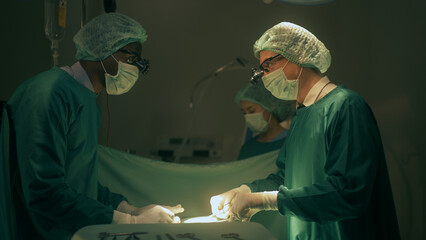 Medical Team Performing Operation in hospital.
