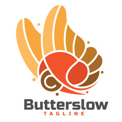 butterfly character logo mascot