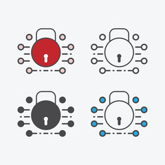 Fototapeta premium Padlock Icon, Modern Vector Illustration Icon Collection