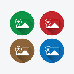 Photo Ratings, Modern Vector Illustration Icon Collection