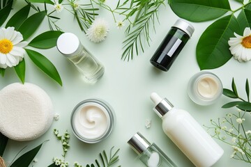 Skincare beauty package cream, antiaging wellness treatment hydration boost. Body care cell. Treatment clay mask powder jar mockup. night repair cream package soap foam pot