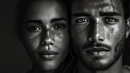 Individuals portraying feelings of resilience and determination