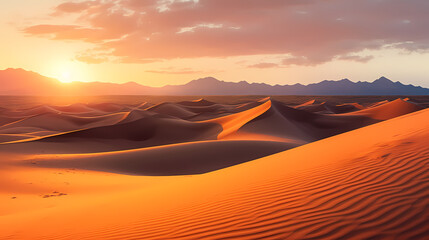 Naklejka premium Desert background, desert landscape photography with golden sand dunes