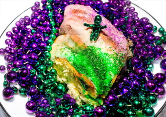 Mobile, Alabama, USA - March 12, 2014: A plastic baby, representing the Christ child, is pictured...