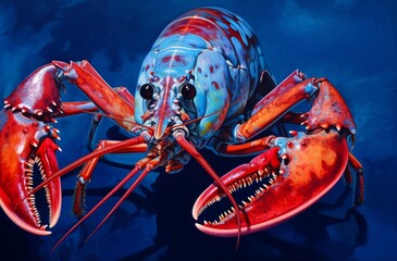 Edible Lobster animal. Dinner ocean food. Generate Ai