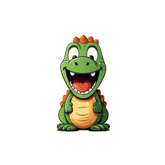 Dinosaur mascot flat vector design