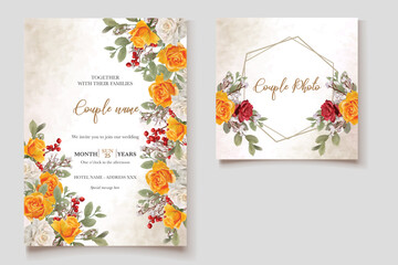  wedding invitation templates with yellow flowers