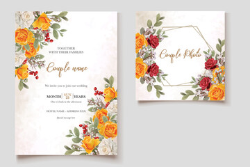  wedding invitation templates with yellow flowers