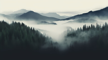 Obraz premium Forest background, vibrant trees