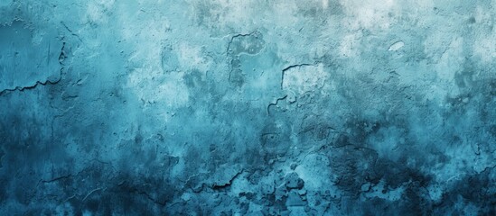 Obraz premium The design of the old wall pattern texture has a light blue color with a dark abstract background gradient.