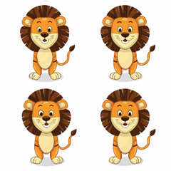 Obraz na płótnie Canvas lion logo on a white background