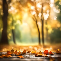 autumn leaves in the forest
