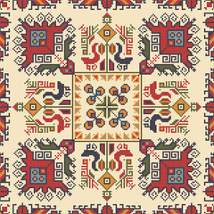 Traditional Bulgarian embroidery vector pattern