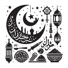Modern Eid Mubarak Vector Graphics Infuse Contemporary Flair into Your Designs