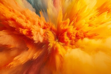 Dynamic image of a colorful powder explosion Capturing the essence of energy and creativity with vibrant hues in motion
