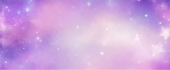 紫色のユニコーンの背景。キラキラ星とボケ味を持つパステル水彩の空。ホログラフィック テクスチャを持つファンタジー銀河。魔法の大理石の空間。 - obrazy, fototapety, plakaty